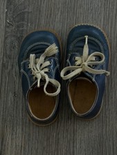 Toddlers Blue Leather Shoes Size 2 Vintage
