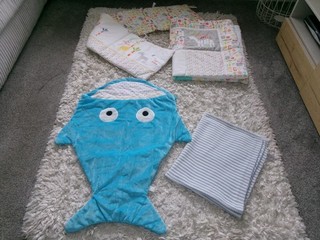 Baby boys animal cot bedding set sleeping bag blanket by Mothercare