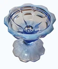 Vintage Fenton Cobalt Blue Opalescent Valencia Candle Holder 5" High