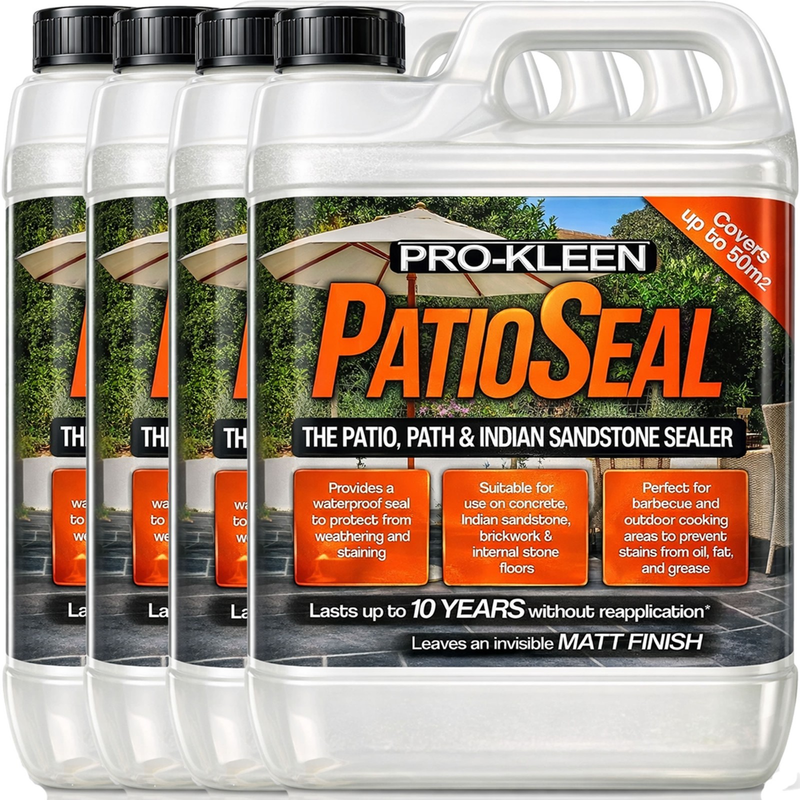 Prokleen Patio Sealer Drive Way Paths Indian Stone Concrete Slabs Cobbles 20L