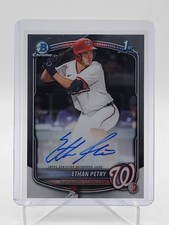 ETHAN PETRY 2025 BOWMAN CHROME DRAFT 1ST AUTOGRAPH #CPA-EP NATIONALS Q2754 D