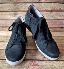 Dansko Onyx Black Milled Nubuck Leather Lace Up Sneaker Shoe Women's 41 US 10.5