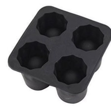 Silicone Ice Cube Mold Four Hole Press Ice Block Maker Creative round Cup Shape 