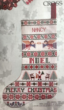 Candamar Noel 50358 Counted Cross Stitch Christmas Stocking Kit Sealed