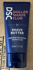 Dollar Shave Club Men's Shave Butter Shaving Cream 1 oz Travel Size Box Of 150