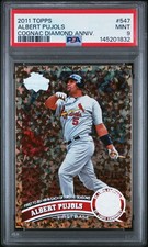 145201832 Albert Pujols 2011 Topps #547 Cognac Diamond Anniversary RC PSA 9