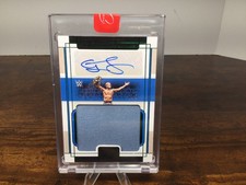 2024 PANINI THREE COUNT CODY RHODES Auto & Worn Used Relic Green Foil #'d 1/5
