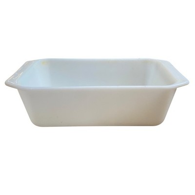 Vintage PYREX 215-B White Milk Glass Baking Dish Bread Loaf Pan Oblong 9 x 5 x 3