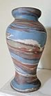 Niloak Mission Swirl Blue Baluster Vase 9.5" Flared Rim 1934 Art Pottery