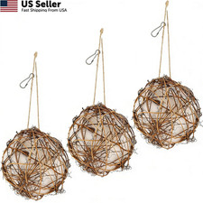 winemana Bird Nesting Material Holder for Hummingbirds, 3 Pack Natural Brown