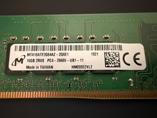 Micron 16GB 2666MHz DDR4 PC4-21300 Non ECC RAM Memory
