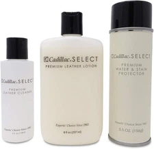 Cadillac Select Premium Leather Care Kit - Leather Cleaner, Lotion Conditioner &