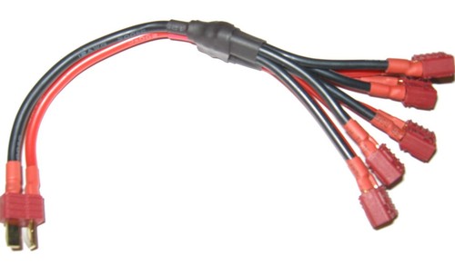 Cuatro Copter Pigtail 5 HEMBRA Deans Enchufe en T y 1 MACHO Deans Conector 20CM 14 AWG - Imagen 11 de 11