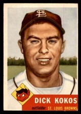 1953 Topps Baseball #232 Dick Kokos (Short print) VG *j1