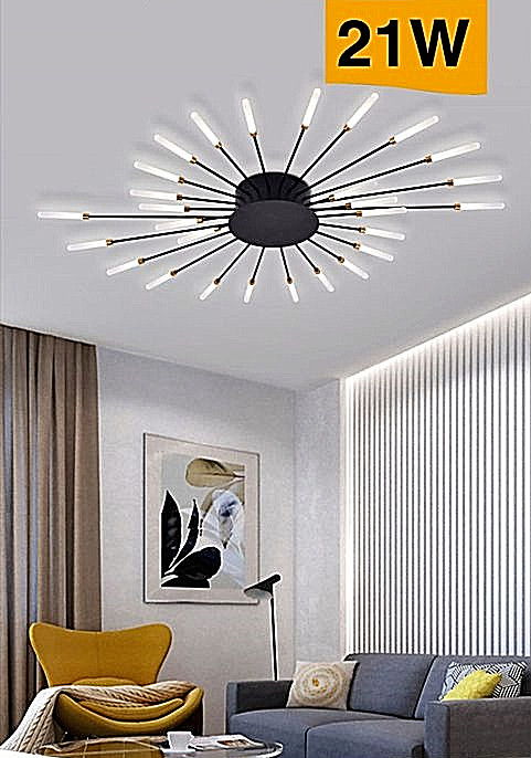 Plafoniera LED 21W Raggi Stiletto 4000K | Lampada Soffitto Design Moderno