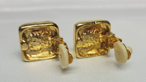 Französische Vintage quadratische Strass Aufsteck Ohrringe (J-13) - Bild 15 von 16
