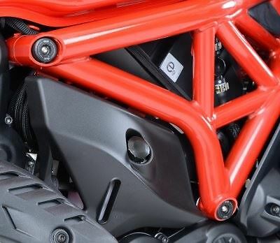 R&G Frame Plugs Black (LHS + RHS Kit) Ducati Monster 1200 2014 - 2016