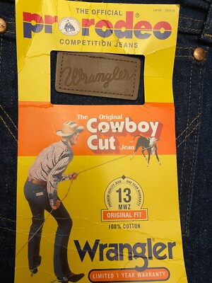 Jean Wrangler Coupe Originale – 100% Coton, Cowboy Classique, 5 Poches, Bouton, 30 Pouces