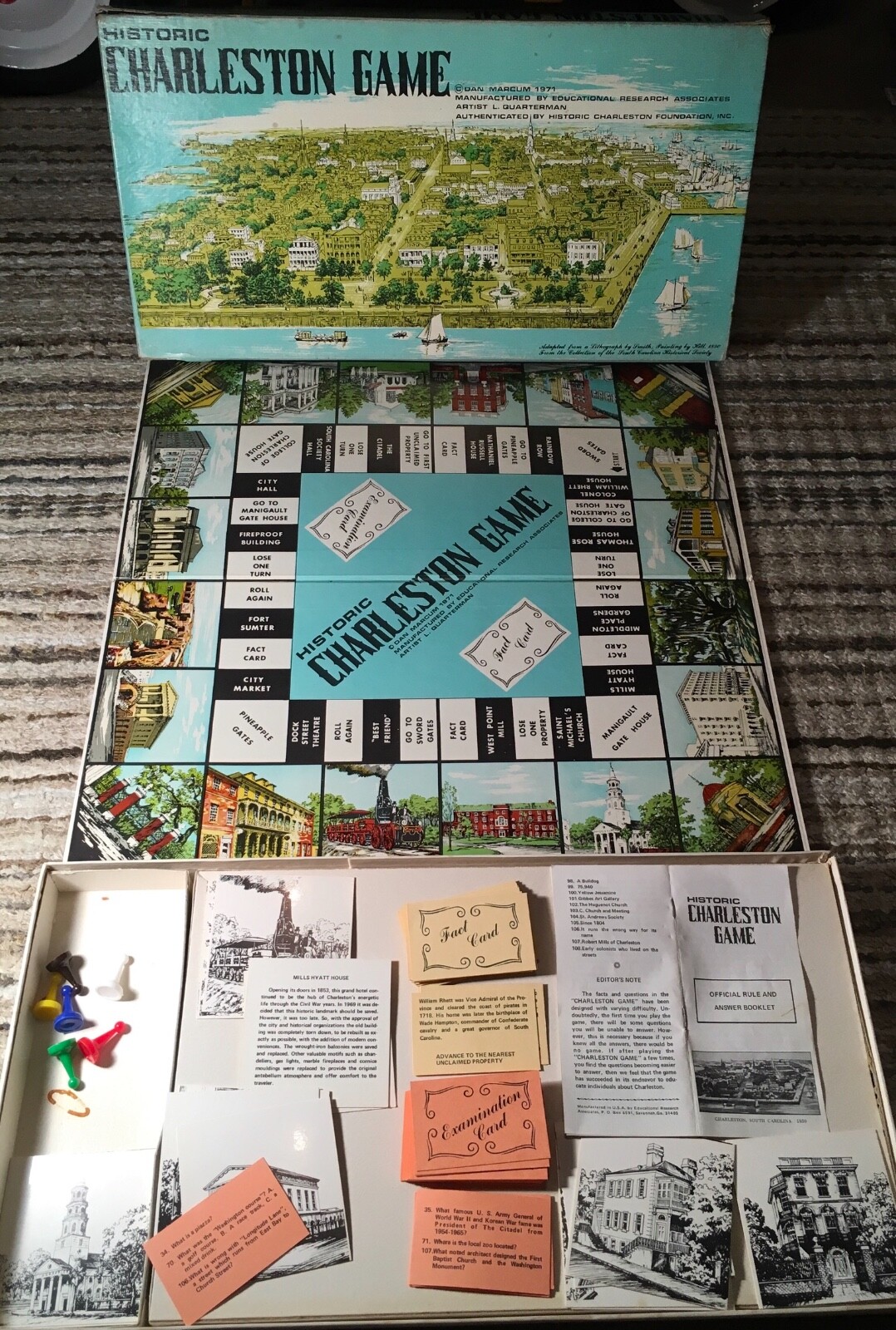 1971 HISTORIC CHARLESTON GAME RARE BOARD GAME VINTAGE FUN PLAY TRAVEL S  CAROLINA | eBay