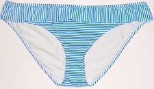 Aerie American Eagle Royal Blue/White Striped Bikini Swim Bottoms Size XL NWOT