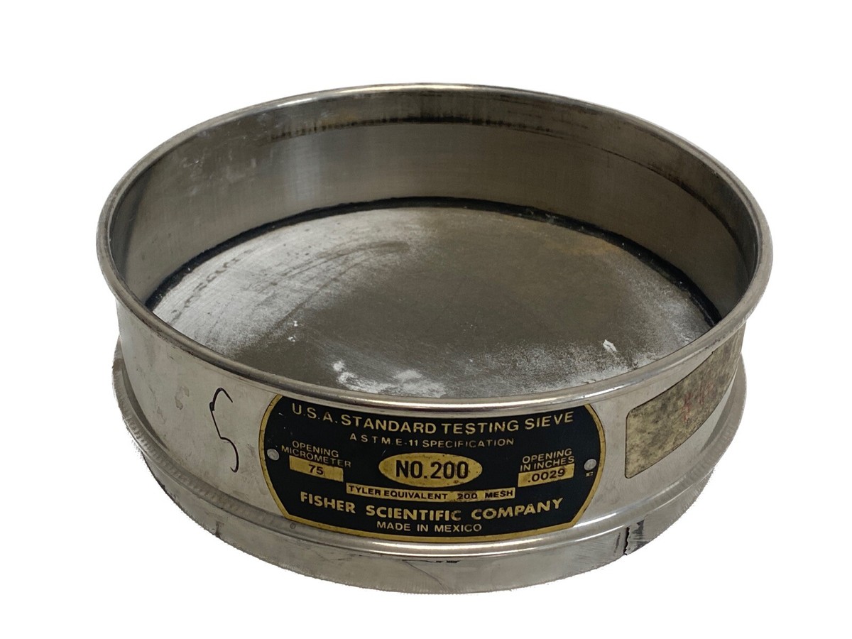 FISHER 8” USA Standard No. 200 Mesh SS Full Height Test