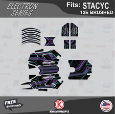 Graphics Kit for  STACYC 12E Brushed Electric Bike Electron-purple