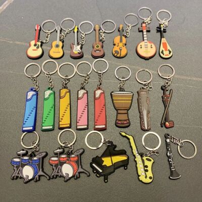 Violin Silicone Pendant Key Ring Holder New Arrival Guitar Men Women Punk 