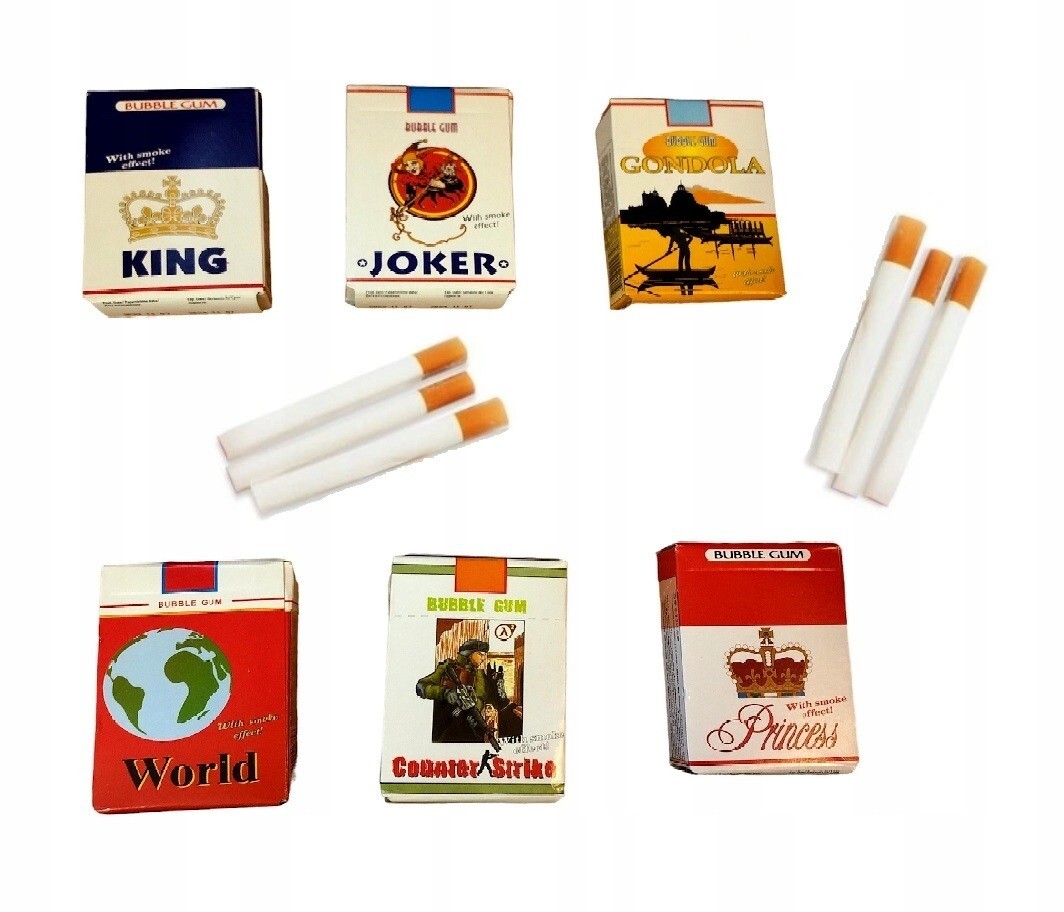 cigarette gum from the 90s 18x Bubble Gum Cigarettes With Smoke Effect 90s Vintage Old School Candies  Gift
