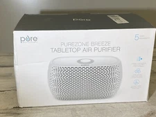 Pure Enrichment PureZone Breeze Tabletop 2-in-1 Air Purifier - True HEPA Filter