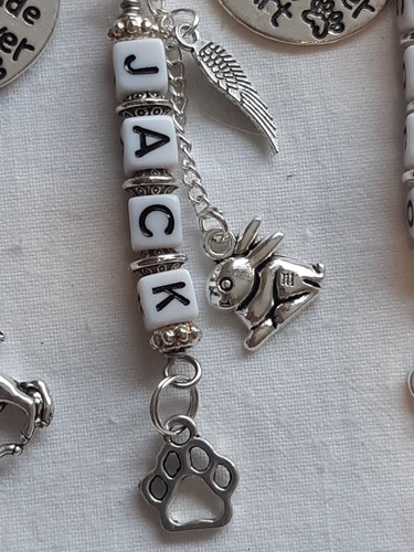 Personalised Pet Memorial Keyring Dog,Cat,Rabbit,Guinea pig, Horse - Picture 5 of 8