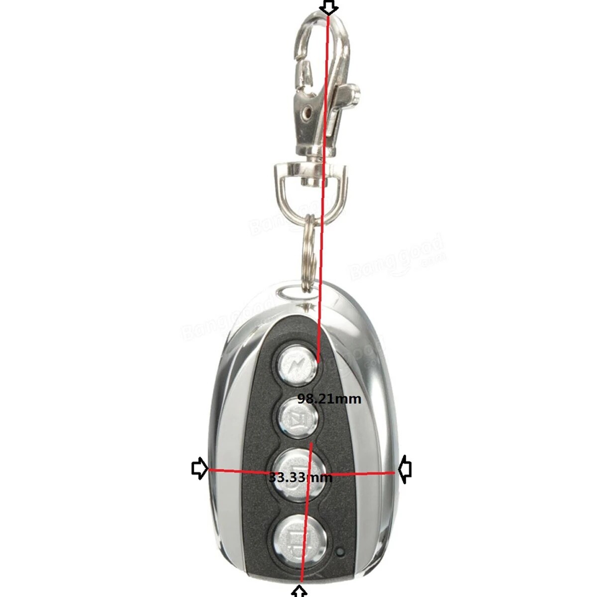 4Pcs Telecommande Portail Universelle, Duplicateur Multicode à 4