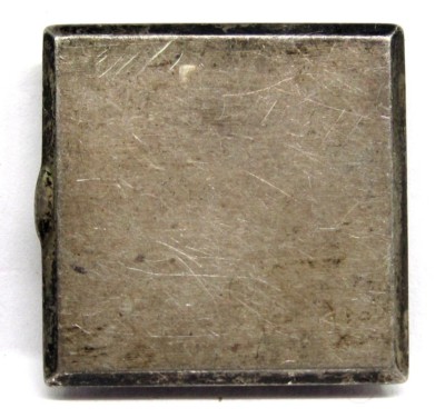 Antique No Name Sterling Silver 1-Covered Back Wrist Watch Case 25 x 25 mm