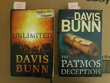 2 Davis Bunn standalone PB Book LOT, Unlimited & The Patmos Deception
