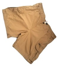 CHAPS MEN'S Sz 46 QUALITY & COMFORTABLE WEAR KHAKI CHINO OUTDOOR CARGO SHORTS .