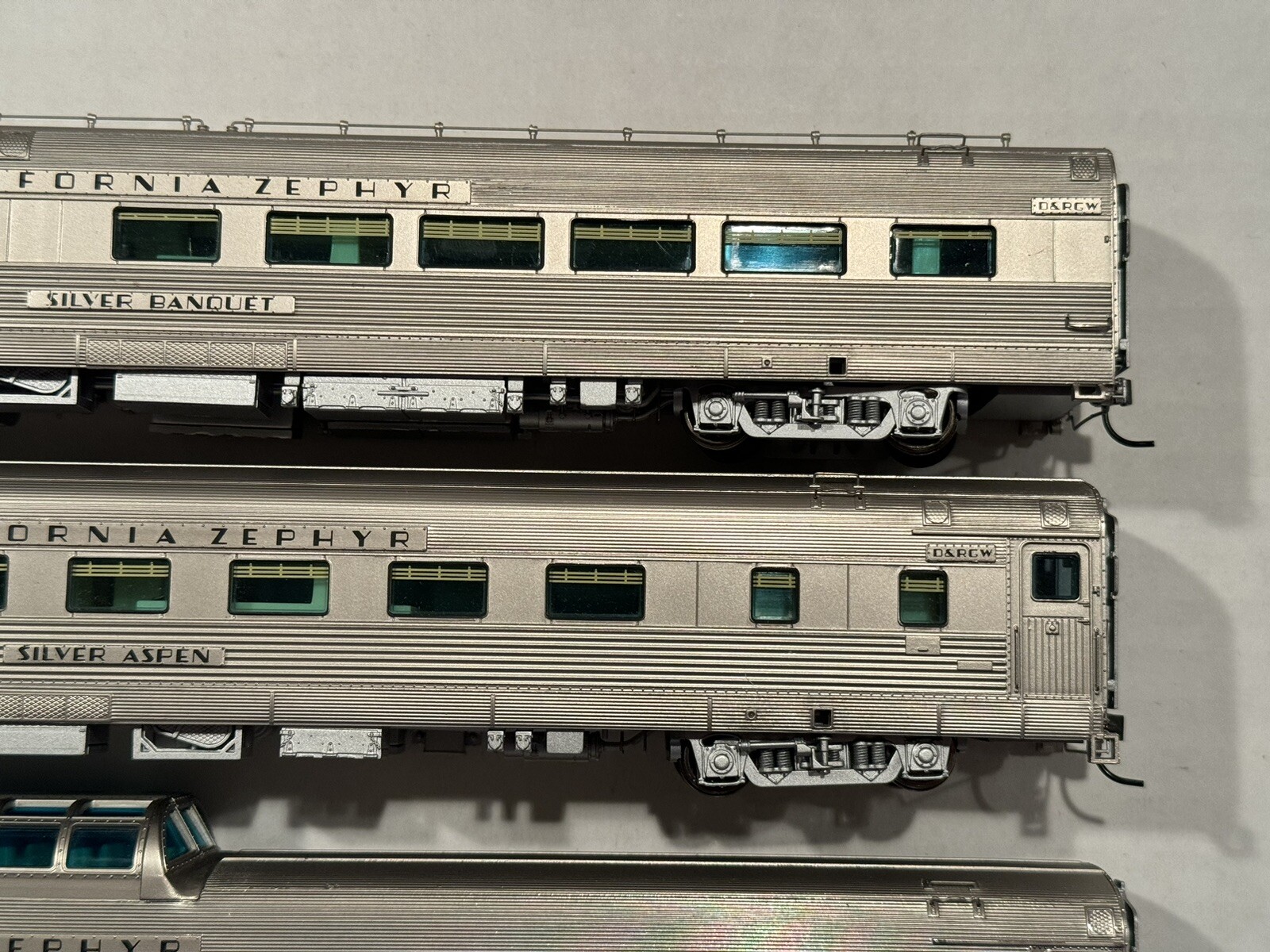 HO Lot of 4 Broadway Limited California Zephyr Passenger Cars D&RGW CB