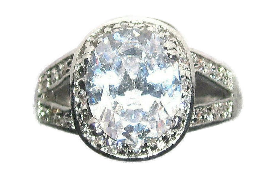 Oval deals swarovski ring