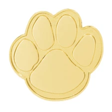 PinMart's Gold Animal Paw Print School Mascot Lapel Pin