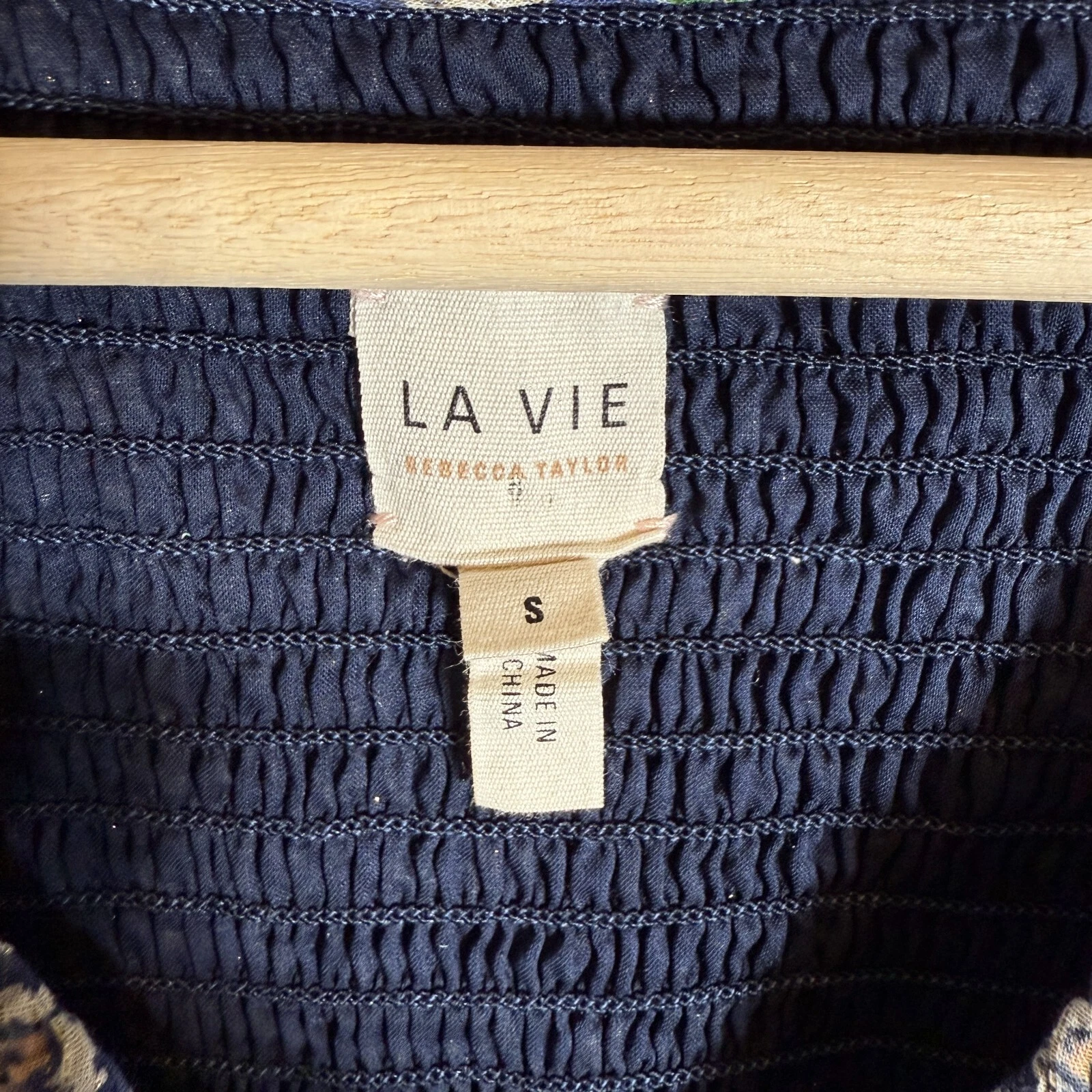 VETEMENTS Mini abito donna La Vie Rebecca Taylor Petula smock piccolo blu floreale chic nuovo senza etichette