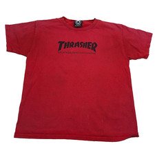 Thrasher Skateboard Magazine T-Shirt Boys L Red Short Sleeve Crew Neck