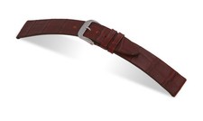 RIOS1931 Embossed Alligator Grain Watch Band Strap 20 mm Burgundy "MIAMI"