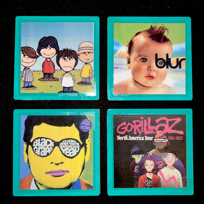 DIY Handmade 4  Cork Laminated Coasters Set Of 4 BLUR GORILLAZ STONE ROSES UK
