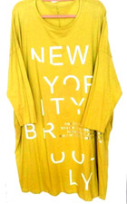 WOMEN OVERSIZE YELLOW JUMPER DRESS ( ONE SIZE )