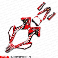 Racing Graphics Motorcycle Custom Stickers Kit for CRF 125F 2013-2018