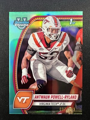2024 Bowman Chrome U University 1st Antwaun Powell Ryland Aqua Refractor 7/299
