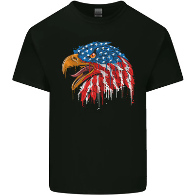 American Eagle USA Flagge 4. Juli Kinder T-Shirt Kinder