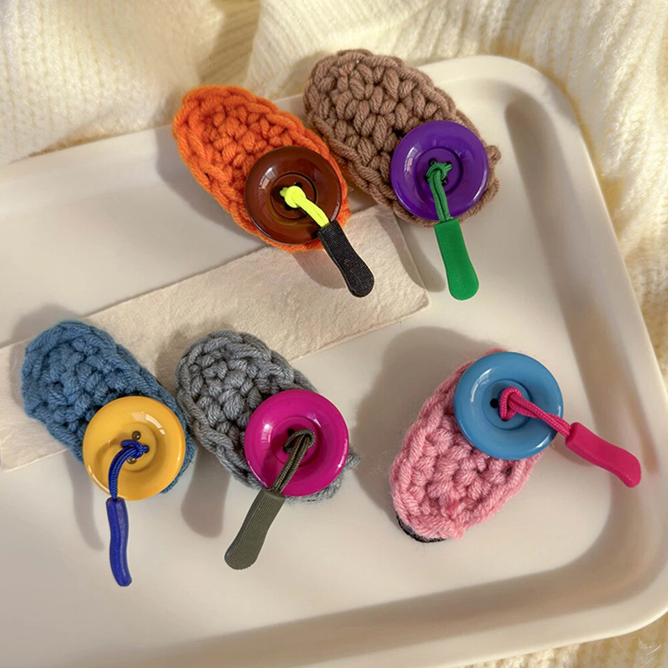 Pinza para el cabello de punto de lana para mujer horquillas flequillo clip accesorios para el cabello ∂ Foto 4 de 4