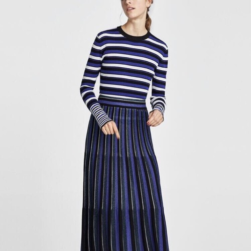 ZARA KNIT Maglia a Coste a Righe tg.S | eBay