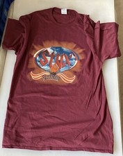 Men s STYX Paradise Theatre Concert T-shirt Size XL Burgundy New Free Shipping