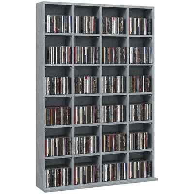 CD DVD Medien Aufbewahrung Regal Holzregal Holzregal Turm Display Grau
