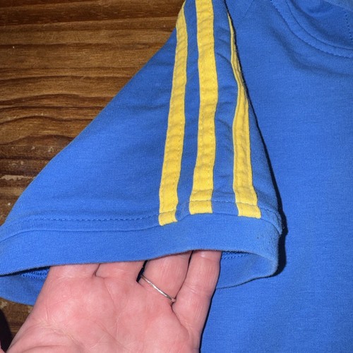 Girls Adidas Track Suit Sz M Blue And Yellow - Picture 4 of 11